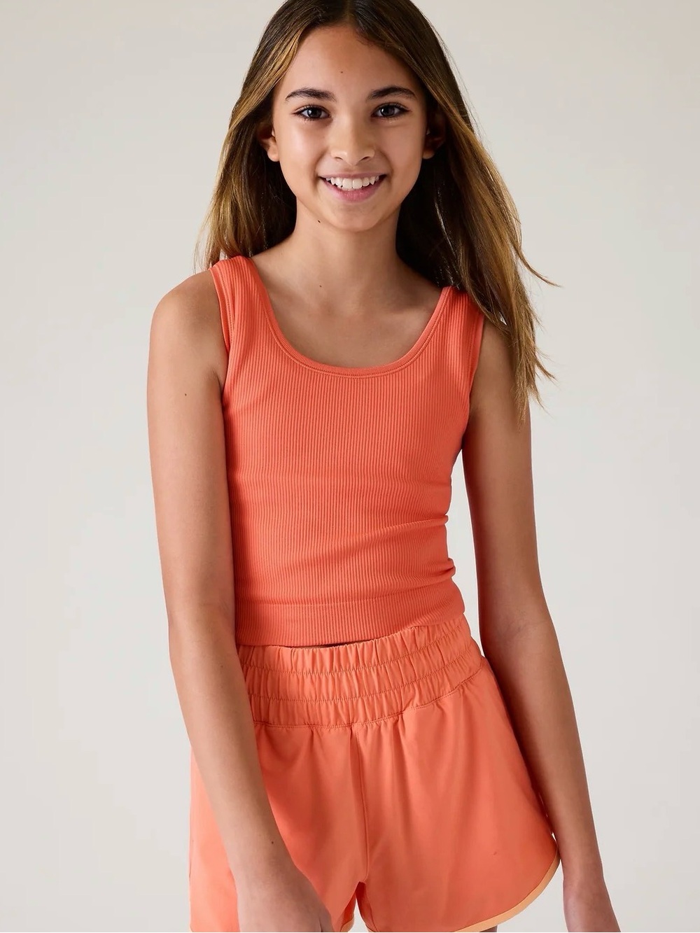 Athleta Girl Rise Above Rib Crop Tank